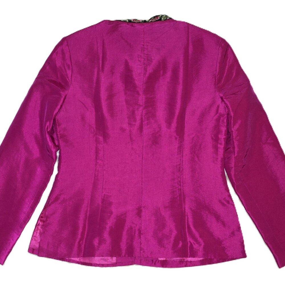 Hai Tom Chinese Top Embroidered Collar Frog Button Jacket Women's M NWT - Picture 4 of 15